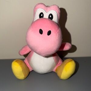 Nintendo Pink Yoshi Plush with Yellow Feet